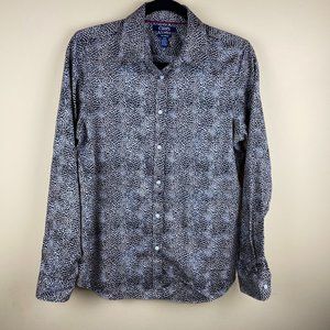 Chaps No Iron Animal Print Button Down Shirt M